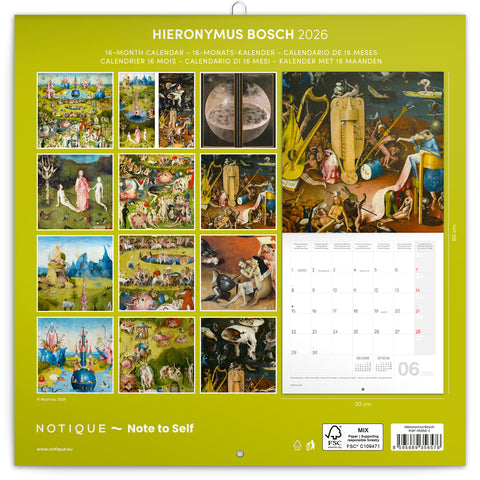 Broschürenkalender Hieronymus Bosch 2026, 30 x 30 cm