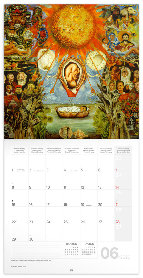 Broschürenkalender Frida Kahlo 2026, 30 x 30 cm