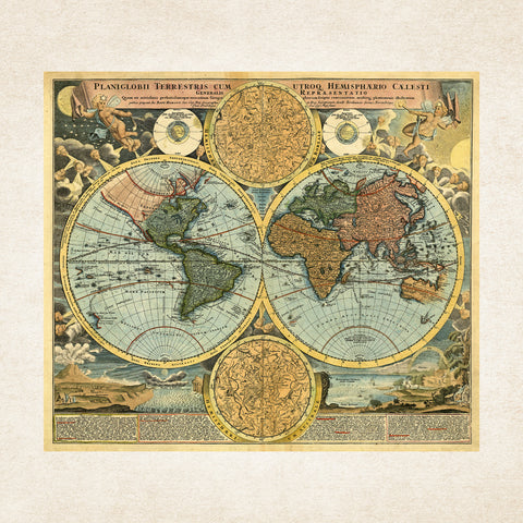 Broschürenkalender Alte Karten 2026, 30 x 30 cm