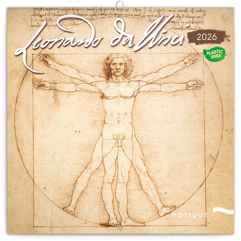Broschürenkalender Leonardo da Vinci 2026, 30 x 30 cm