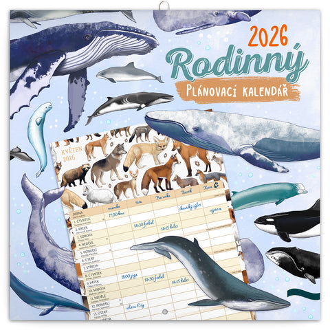 Familienplaner Animalium 2026, 30 x 30 cm
