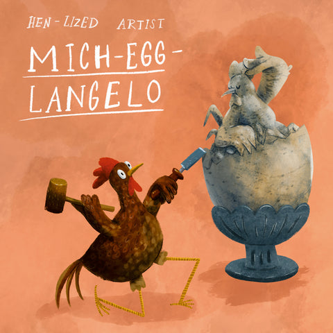 Broschürenkalender Chicken Artists 2026, 30 × 30 cm