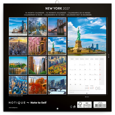 Broschürenkalender New York 2027, 30 x 30 cm