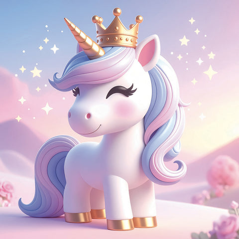 Broschürenkalender Happy Unicorns 2027, 30 x 30 cm