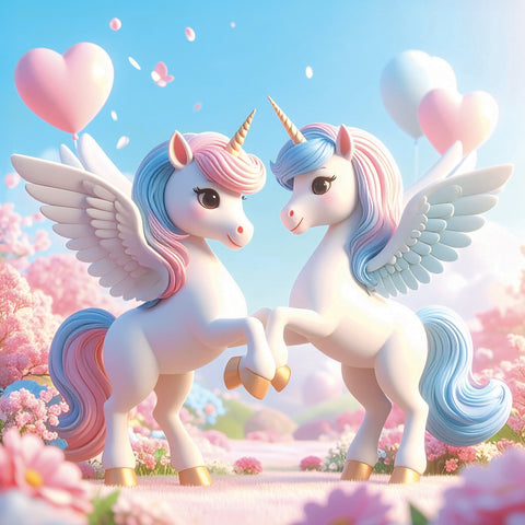 Broschürenkalender Happy Unicorns 2027, 30 x 30 cm