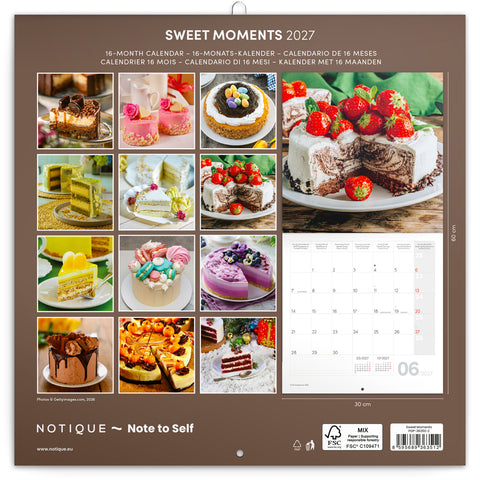 Broschürenkalender Sweet Moments 2027, 30 x 30 cm