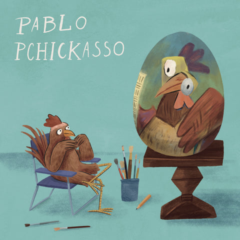 Broschürenkalender Chicken Artists 2027, 30 x 30 cm