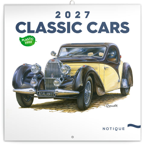 Broschürenkalender Classic Cars – Václav Zapadlík 2027, PLASTIC FREE, 30 x 30 cm