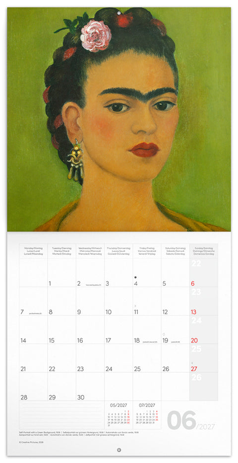 Broschürenkalender Frida Kahlo 2027, 30 x 30 cm