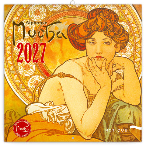 Broschürenkalender Alfons Mucha 2027, 20 x 20 cm